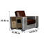 Fauteuil à oreilles de 44,09 po