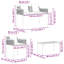  Outdoor Furniture Set With Cushion PE Rattan Seating Patio Arrangement-214641649-214641547