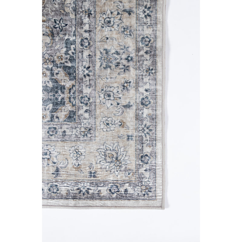 Vintage Paisley 8' x 10' Gray Synthetic Area Rug