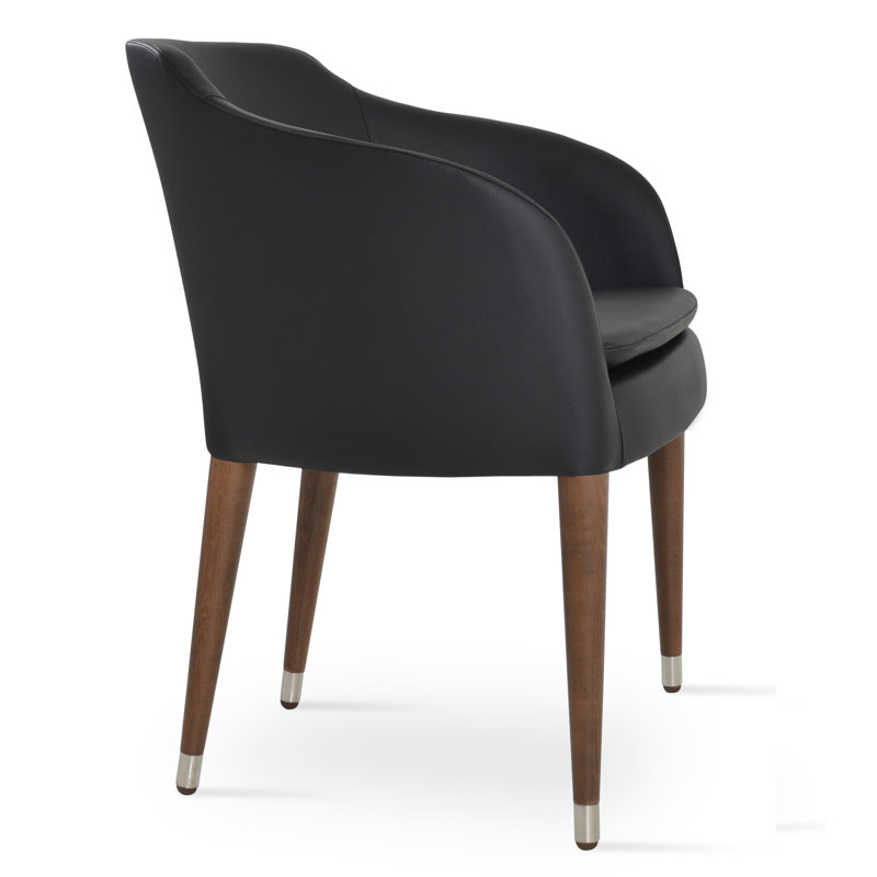Chaise de réception en bois d'Alphine, Noir