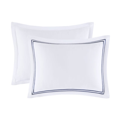 500 Thread Count Luxury Collection 100% Cotton Sateen Embroidered Comforter Set