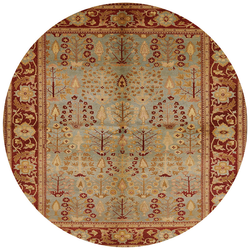 Tapis oriental beige / bleu / rouge Sightrygg, Rond 7 pi