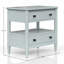 Table de chevet ouverte avec 2 tiroirs