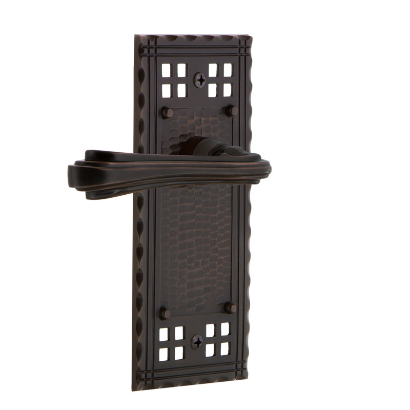 Craftsman Plate Single Dummy with Fleur Lever, Left Handed, Timeless Bronze