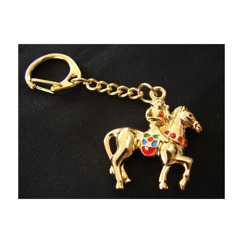 Chaîne pour porte-clés à motif de talisman à cheval Bejeweled