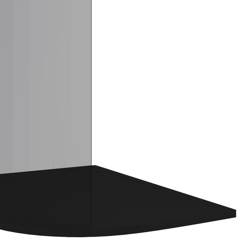 35.43'' W 78.74'' H Framed Double Slide Shower Enclosure, Black