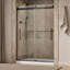 Levity Plus Less Sliding Shower Door, 81-5/8" H x 56-5/8 - 59-5/8" W, With 3/8" Thick Crystal Clear Glass-1606136321
