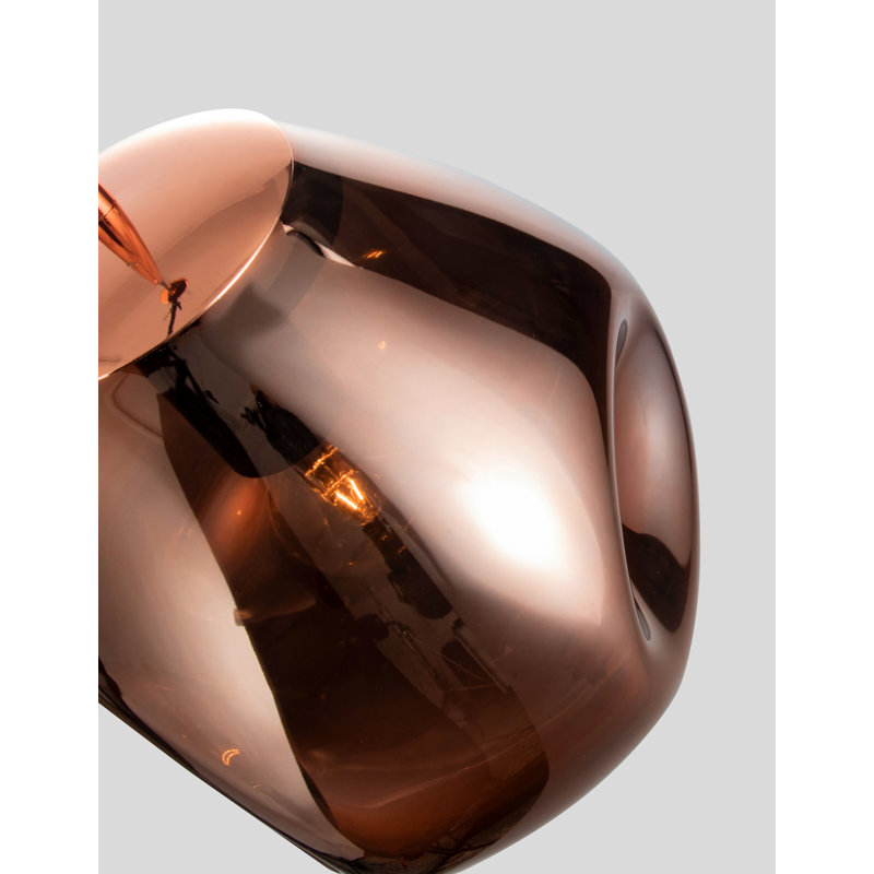 1 - Light Teardrop Pendant, Copper