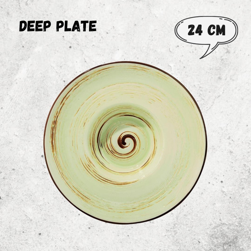 Wilmax Colourboom 24cm Round Deep Plate 24cm, Pistachio