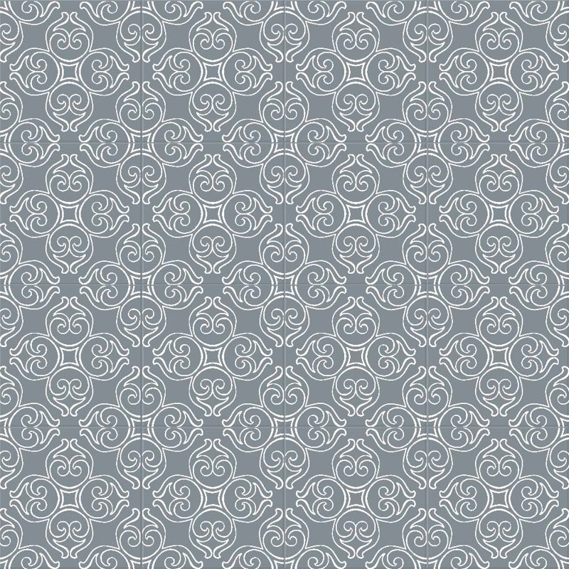 Carrelage en porcelaine Helix 8X8, Bleu