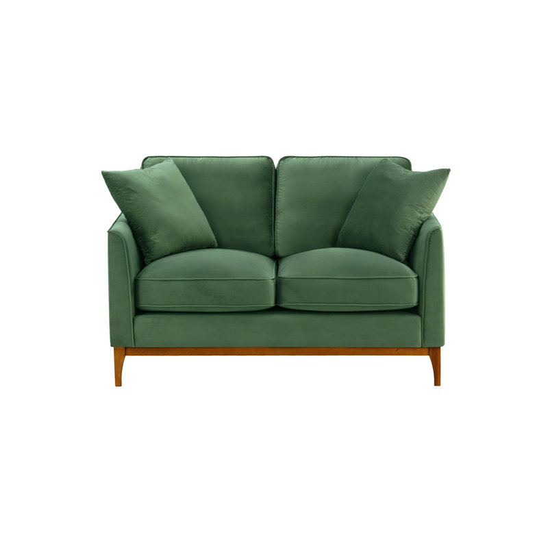Jaaron Loveseat, Walnut, Green, 2