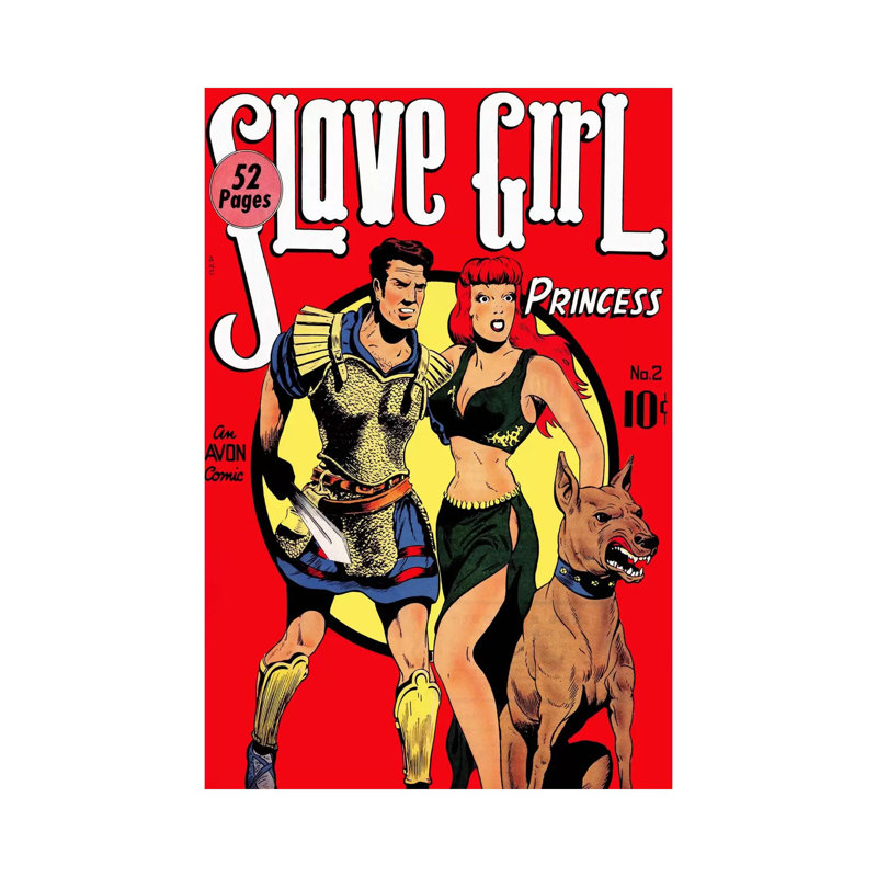 Slave Girl (Princess) Comics Vintage Poster - Wrapped Canvas Print, 66.04 cm H x 45.72 cm W x 3.175 cm D