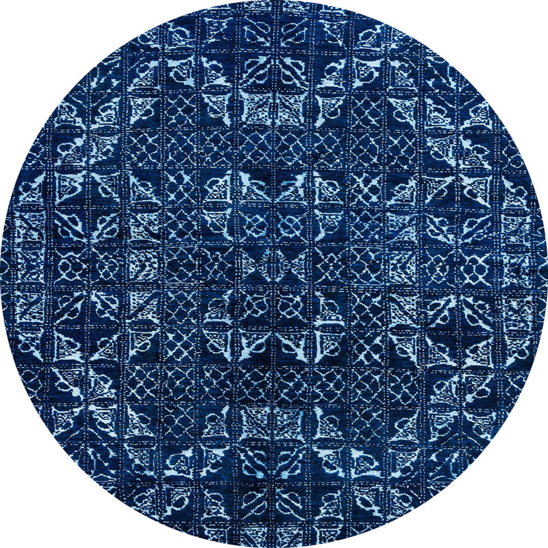 Abstract Indoor Rug, Round 5'