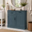 Armoire à poubelle inclinable, armoire à poubelle pour la cuisine, armoire en bois avec poubelle - bleu-128597025