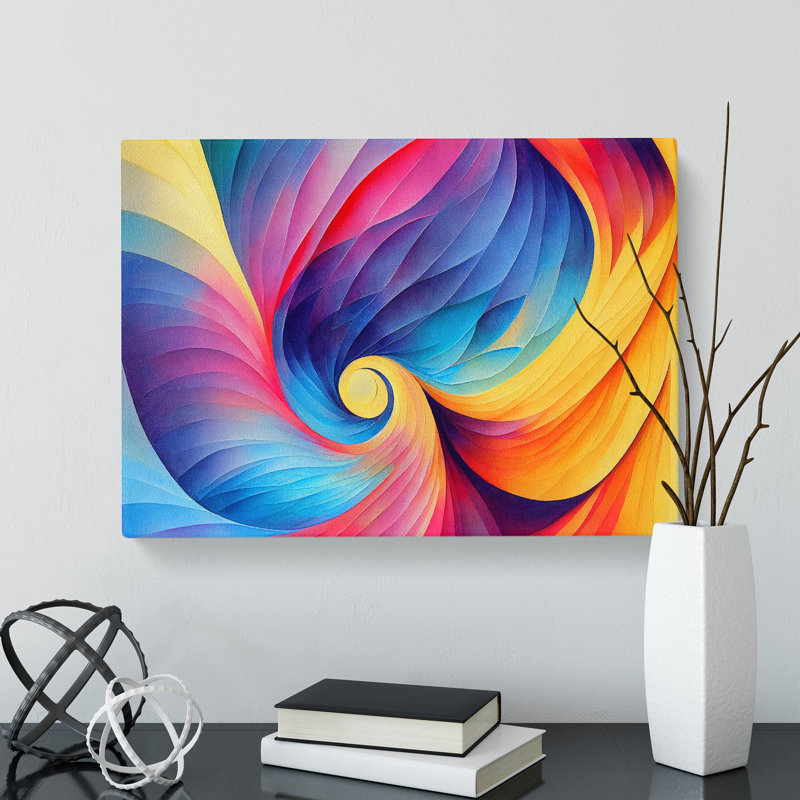 Modern Fractal Art Vol.2 Abstract - Wrapped Canvas Painting, 35cm H x 50cm W x 3cm D
