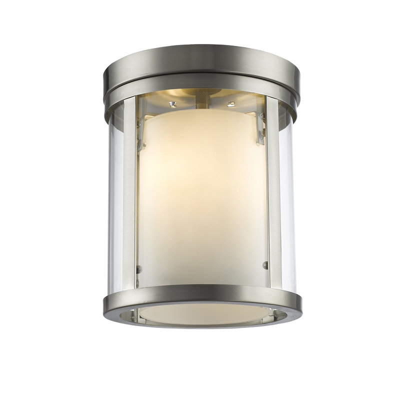 Arie Glass Flush Mount, Brushed Nickel