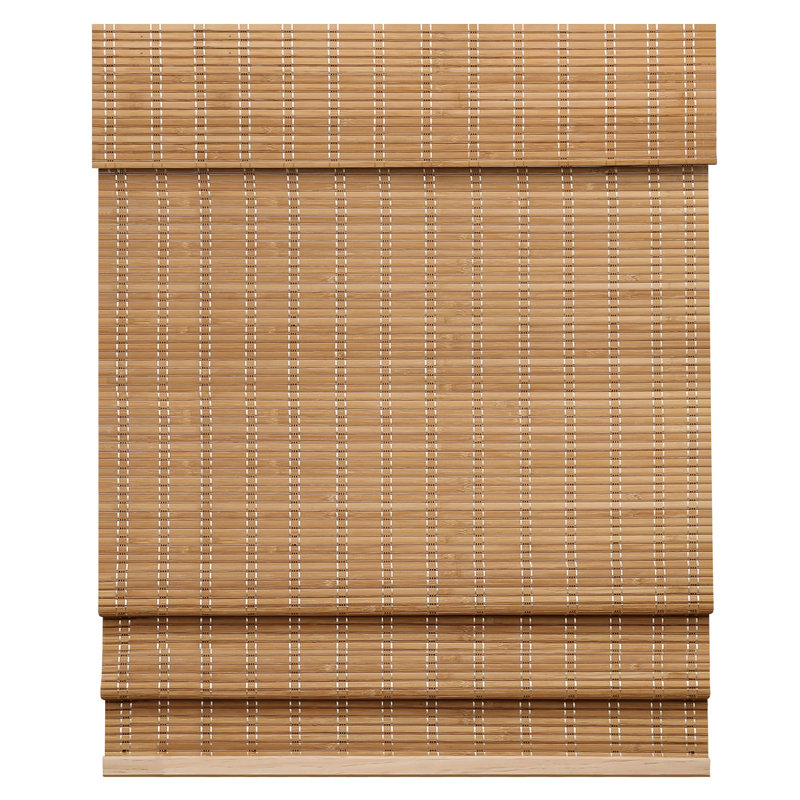 Rideaux romains sans cordon en bambou filtrant la lumière, L 26 po x L 60 po