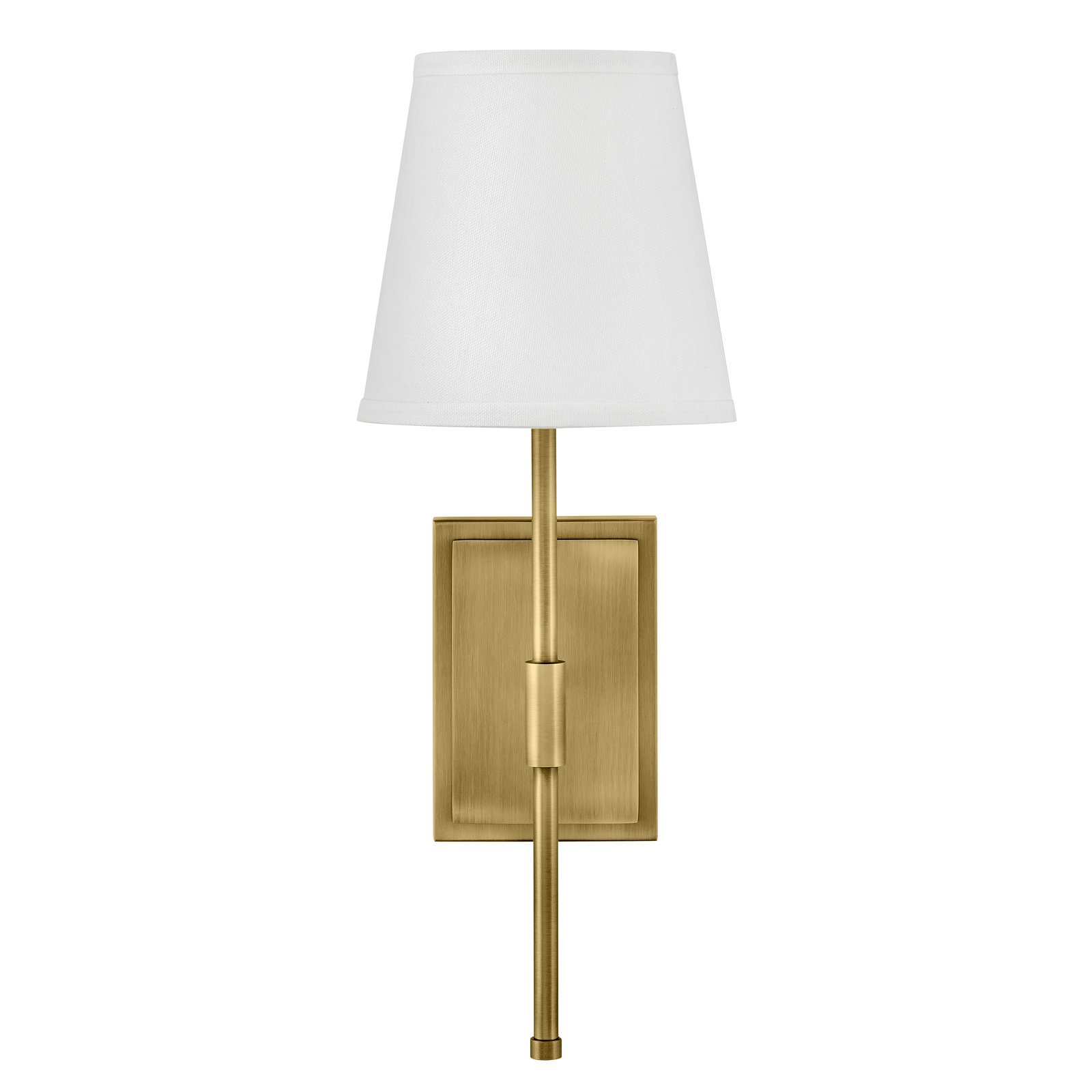 Janis Single Light Steel Dimmable Wallchiere, Lacquered Brass