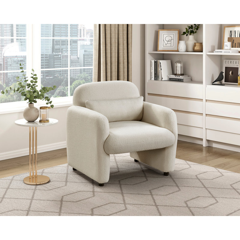 Fauteuil de confort contemporain 1 pièce, Beige