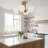 Modern 4-Light Flush Mount Ceiling Light With White Glass Globe Shades-235844217-235844221