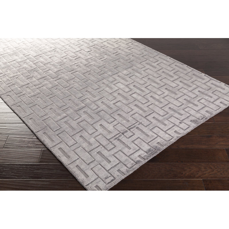Ines  Viscose Geometric Indoor Rug, Rectangle 2' x 3'