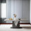 Rickesh Rectangular with Stainless Steel Base Dining Table