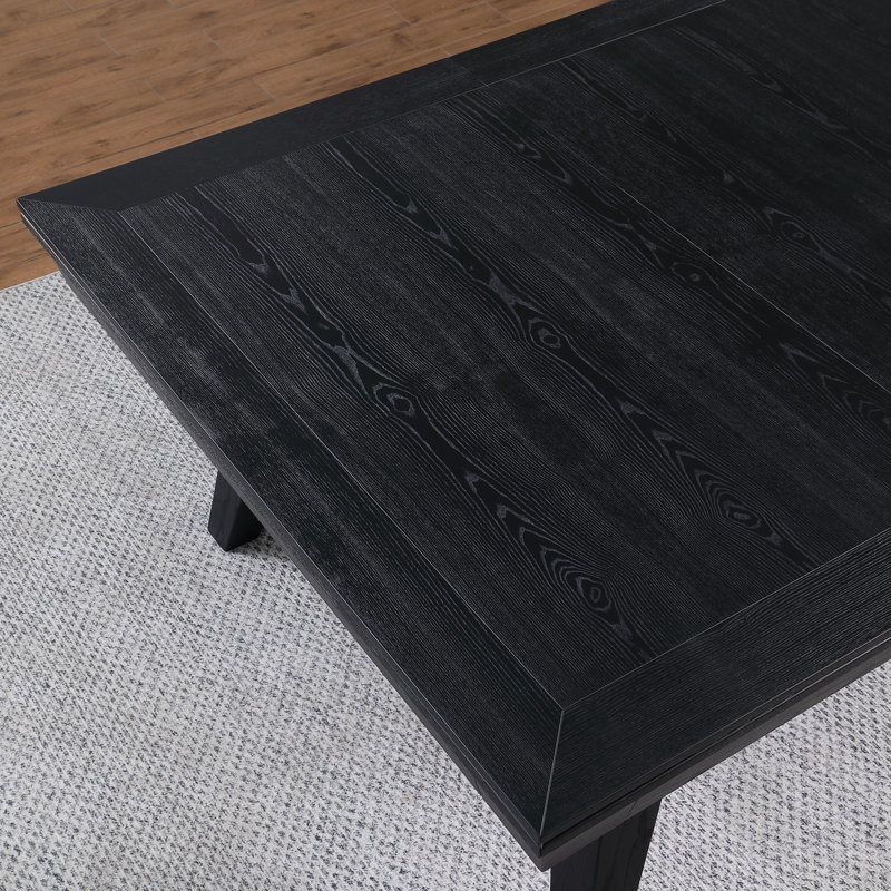 Table de billard en ardoise avec plateau de salle à manger ModArt, Gris anthracite, 7 pi, Bois de frêne noir