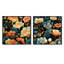 Elora - Ensemble de 2 collages carrés botaniques abstraits-101848818-101848819