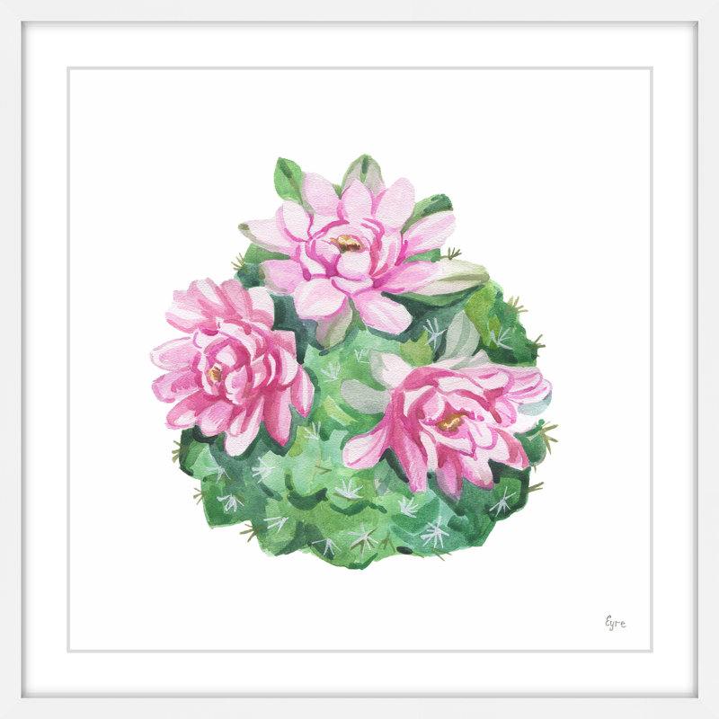 « rose beauté », reproduction de peinture à l’aquarelle encadrée, H 24 po x l 24 po x P 1,5 po