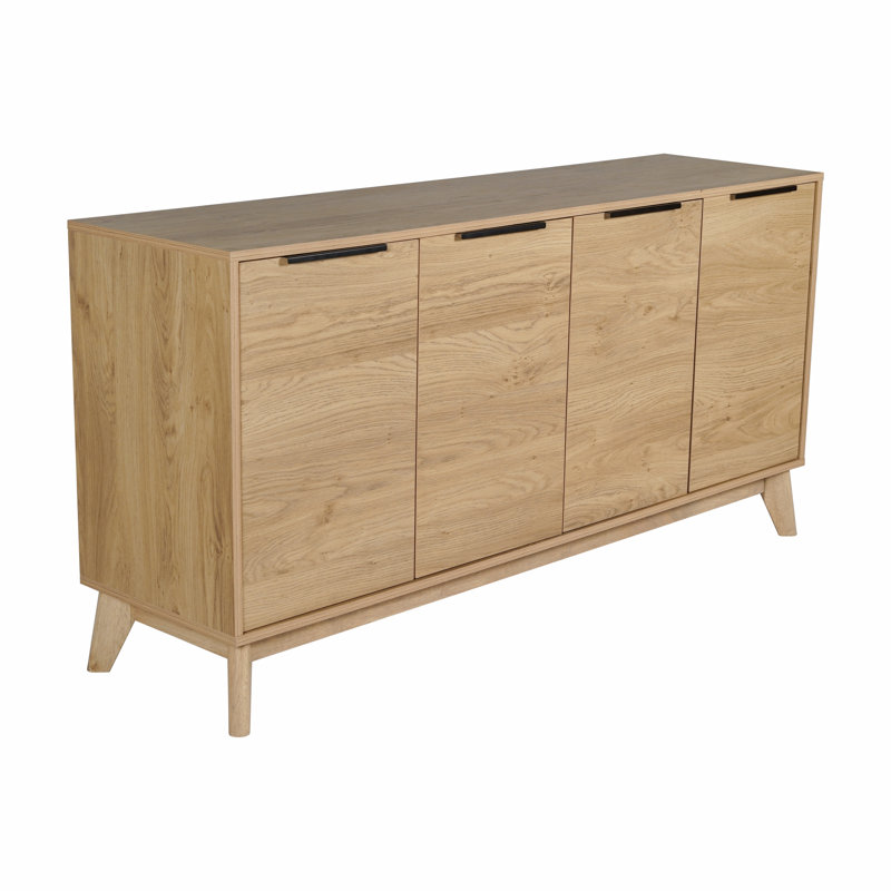 Amittai Engineered Wood TV Stand for up to 64" TVs by Flash Furniture, Natural Wood