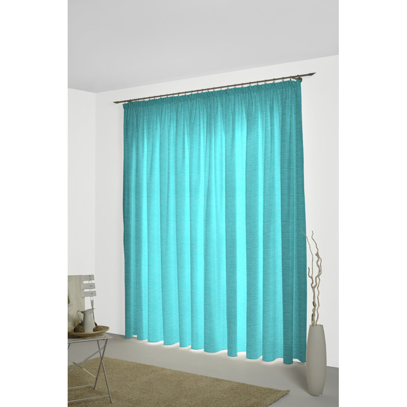 Breedlove Room Darkening Curtain Single Panel, Turquoise, 245cm H x 270cm W