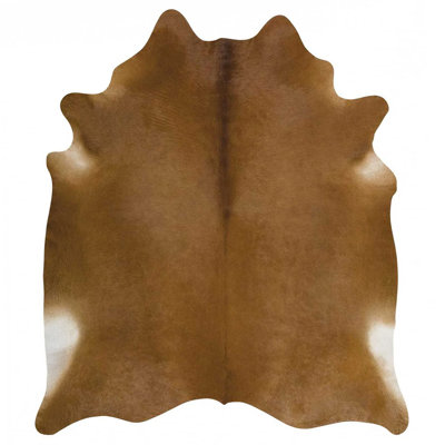 Tapis brun en cuir de vache - tapis en cuir véritable