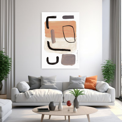 Amsterdam Abstract Contemporary Geometric Wall Art Print 1 Piece Wrapped Canvas Wall Art
