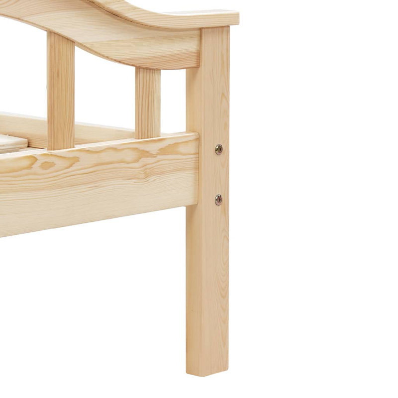 Hooten Solid Wood Bed, Natural, 120 x 200 cm