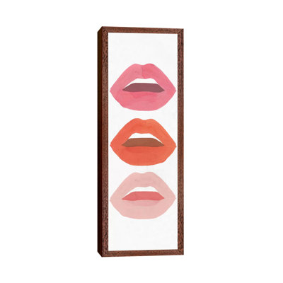 Red Lips I 1 Piece Panoramic Wall Art on Canvas