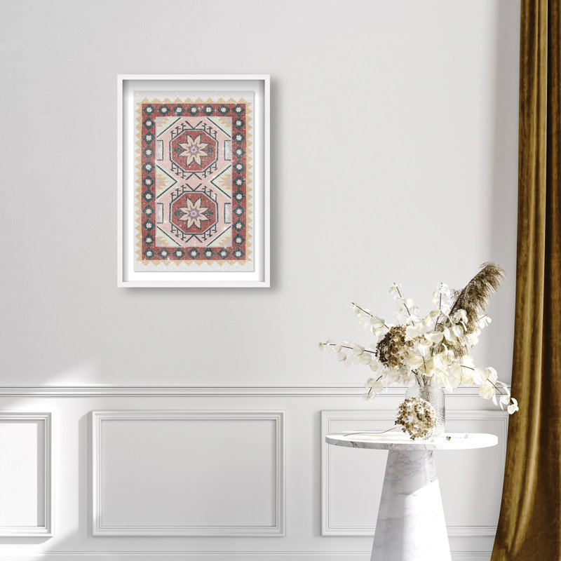 Daylight Damask Print by Oliver Gal, 46.5"H x 31.5"W, White Shadowbox