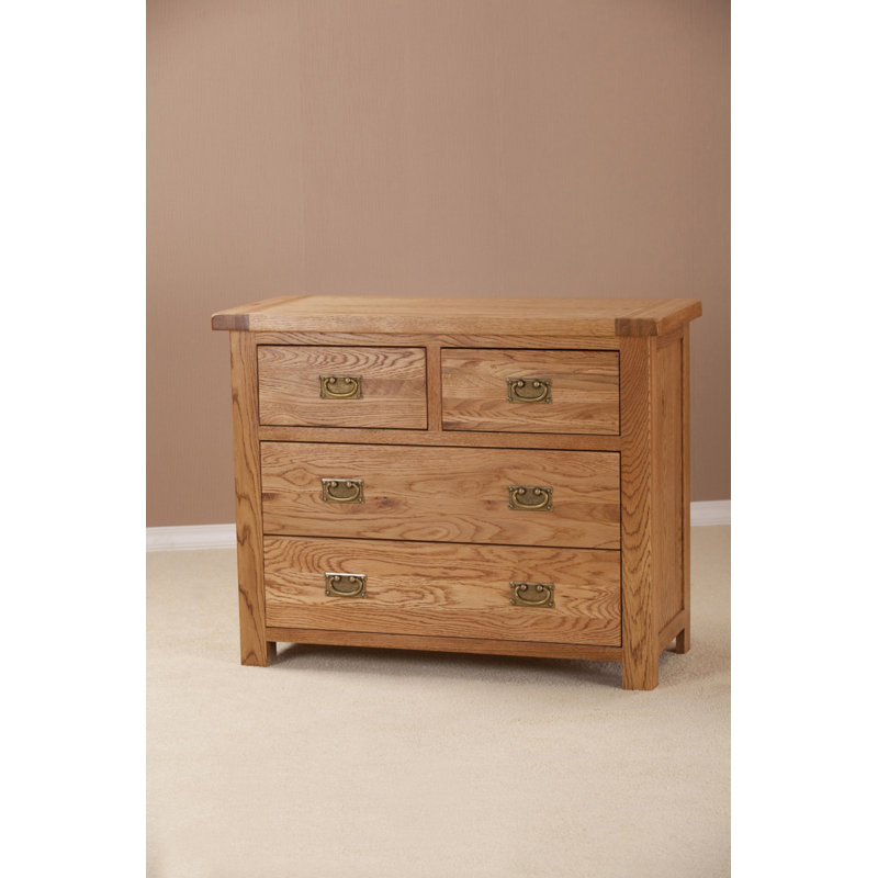 Solid Wood 97cm W 4 - Drawer Chest of Drawers