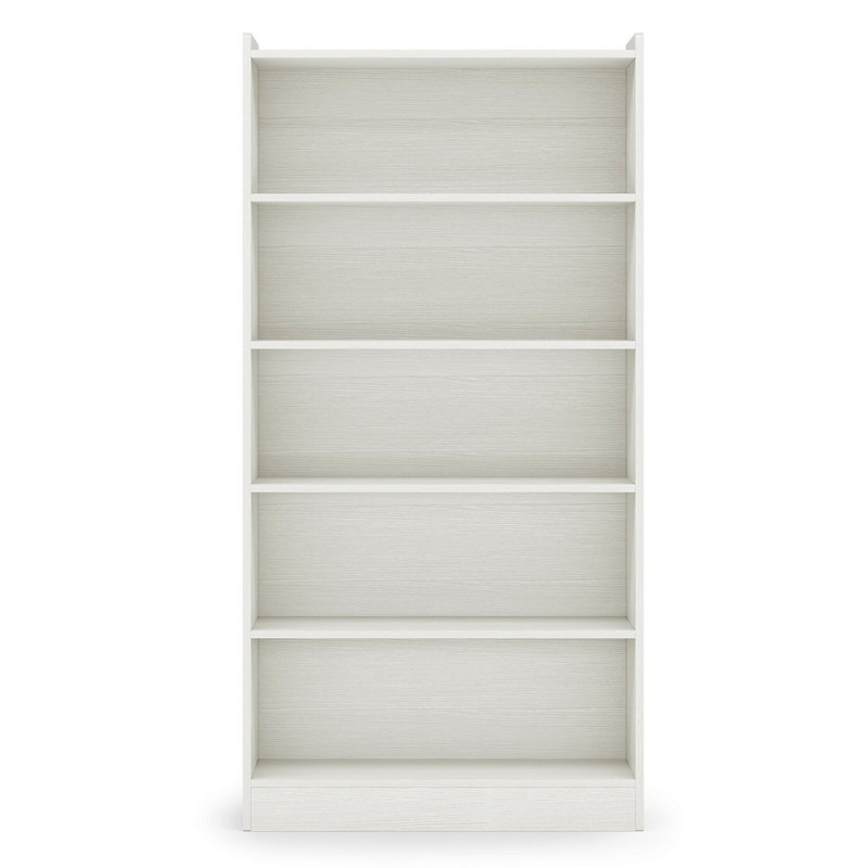 Bibliothèque blanche 70,87 "à 6 niveaux avec rangement pour le salon, le bureau, la chambre à coucher, Blanc