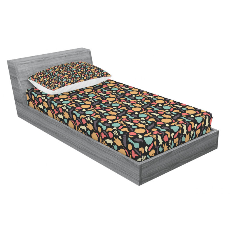 Microfiber Sheet Set, Twin Sheet Set with Fitted Sheet