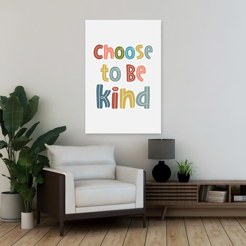 Art contemporain énergique «Be Kind», H 36 po x l 24 po