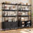 71''H Bookcase With Curved Storage Cabinet, 4-Tier Bookshelf With Tambour Sliding Door & Adjustable Leg-311185526