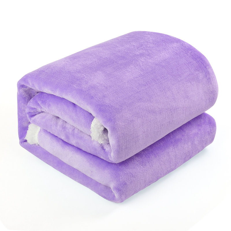 Quilted Throw Blanket, Purple