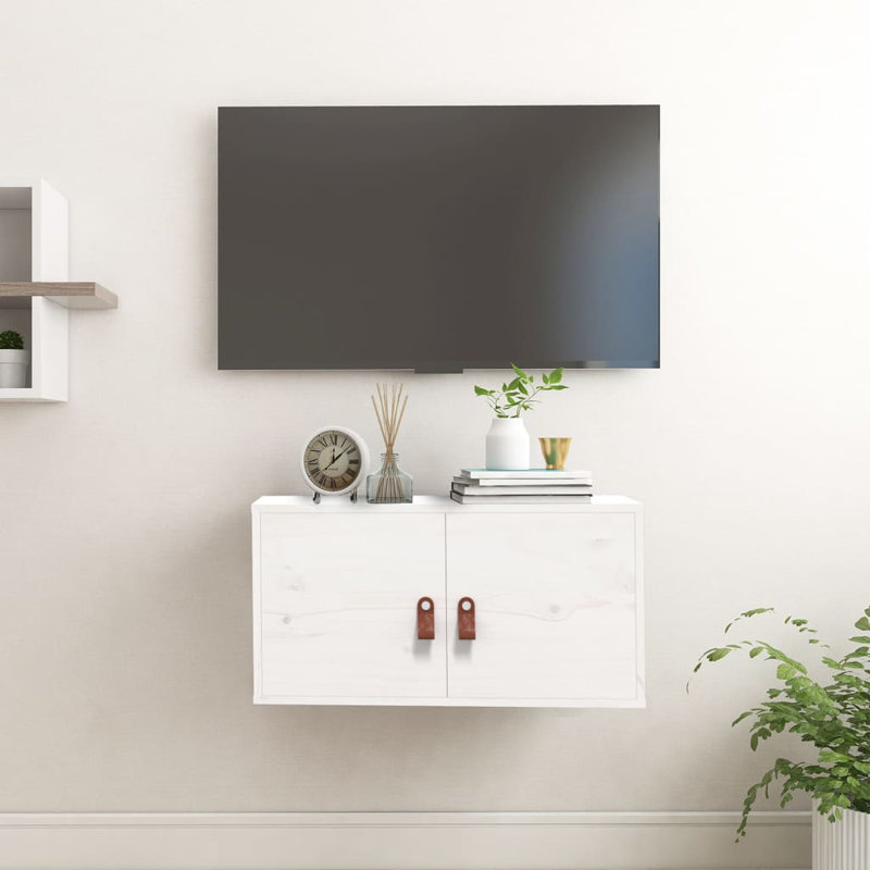 Melvindale Floating Shelf Accent Chest, White, 30cm H x 80cm W x 30cm D