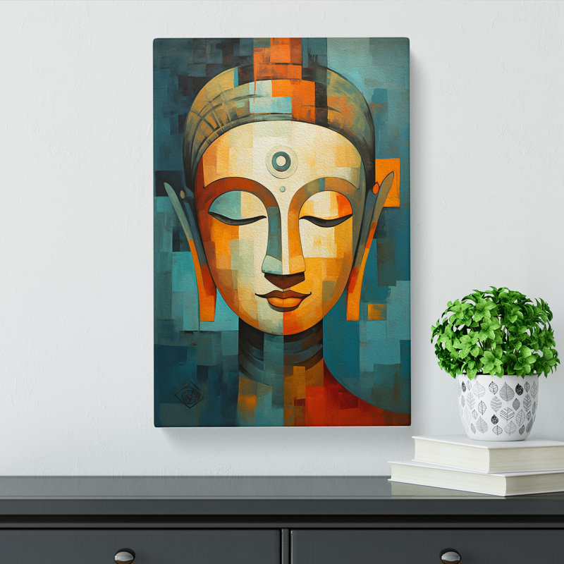 Buddha Cubism - No Frame Print, 50cm H x 35cm W x 3cm D