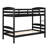 Twin Over Bunk Bed In Black, Wood Bed, Guard Rails, , No Foundation, Bedroom Accommodation Option Black Construction, Box Spring, Sleep For Shared Spaces Youth-681890130