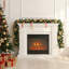 270cm Lighted Faux Poinsettia Garland with Lights