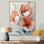 Blanc et corail, pivoines élégance III - pivoines, impressions sur toile