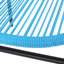 Chaise d'extérieur avec tissage et fer de couleur bleue contemporaine robuste