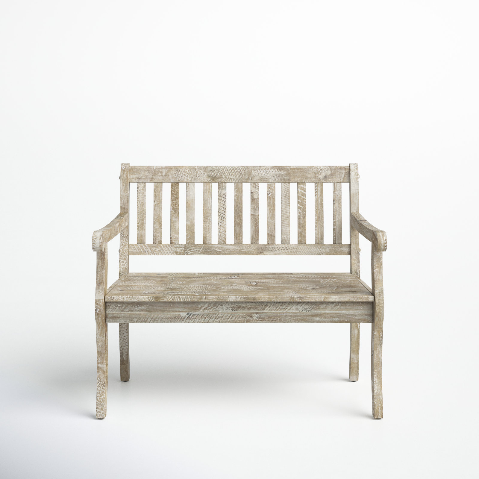 Castile Storage Bench, Washed Gray