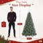 Lighted Artificial Fir Christmas Tree-1074111183